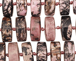 Rhodonite (w/ extra black matrix) Wheel 6x15mm