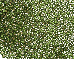 TOHO Olive (with Frosted Silver Lining) Round 11/0 Seed Bead
