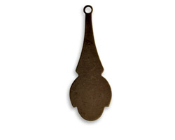 Vintaj Natural Brass Clover Drop Altered Blank 11x30mm