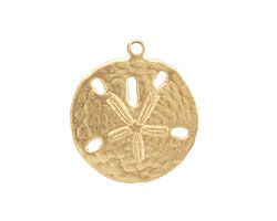 Brass Sand Dollar Charm 22x24mm