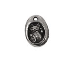 Green Girl Pewter Little Blessings Lucky Cat 15x19mm