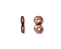 TierraCast Antique Copper (plated) Nugget 2-Hole Bar 7x13mm