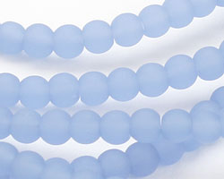 Opaque Sky Blue Recycled Glass Round 4mm