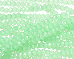 Green Opal Crystal Faceted Rondelle 3mm