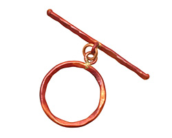 Patricia Healey Copper Large Plain Toggle 25x30mm, 45mm bar
