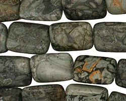 Silver Mist Jasper Thin Pillow 18x13mm