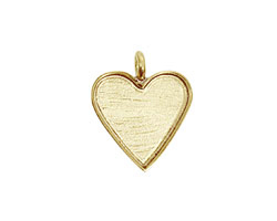 Brass Heart Bezel 25mm