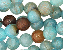 Blue Haze Fire Agate Round 10mm