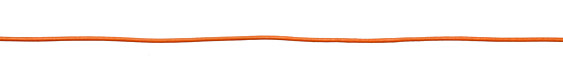 Orange Round Leather Cord 1.5mm