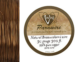 Vintaj Natural Brass Parawire 30 gauge, 300 feet