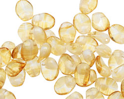 Czech Glass Honey Petal 6x8mm