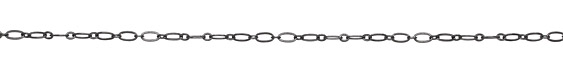 Gunmetal Textured Oval Chain
