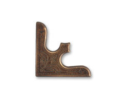 Vintaj Natural Brass Corner Decor 20x20mm