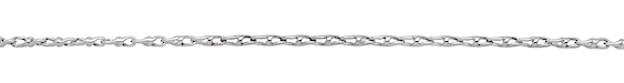 Silver (plated) Twisted Figure 8 Chain