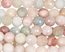 Beryl Morganite Faceted Round 8mm