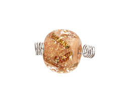 Unicorne Beads Sorcerers Stone w/ Copper Rondelle 16x20mm