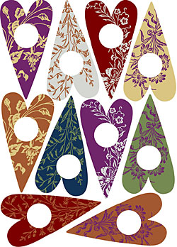 Nunn Design Floral Heart Transfer Sheet