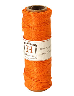 Orange Hemp Twine 10 lb, 205 ft