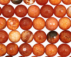 Fire Agate Faceted Round 8mm