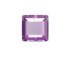 Lilac Faceted Square 18mm