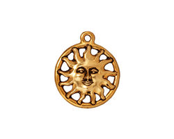 TierraCast Antique Gold (plated) Sunshine Charm 17x25mm