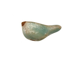 Kylie Parry Ceramic Molted Aqua Bird 10-11x25mm