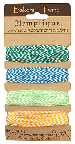 Tutti Fruitti Bakers Twine 2 ply, 30 ft x 4 colors