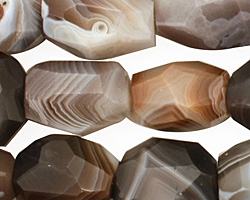 Botswana Agate Faceted Nugget 12-21x13-16mm