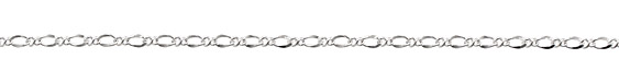 Silver (plated) Curb & Figure 8 Chain