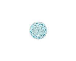 Lillypilly Turquoise Lace Anodized Aluminum Disc 11mm, 24 gauge
