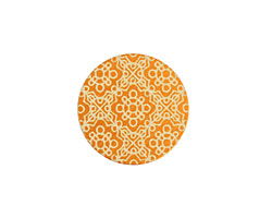 Lillypilly Orange Baroque Anodized Aluminum Disc 19mm, 24 gauge