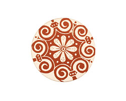 Lillypilly Bronze Scrolling Daisy Anodized Aluminum Disc 25mm, 24 gauge