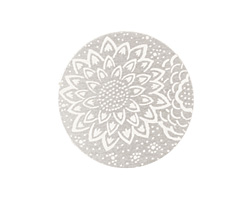 Lillypilly Silver Dahila Anodized Aluminum Disc 25mm, 22 gauge
