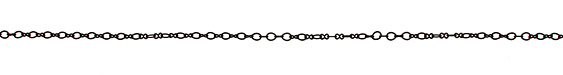 Matte Black (plated) Oval Ring & Peanut Chain