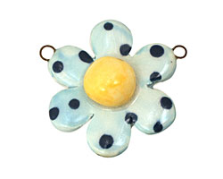 Jangles Ceramic Blue Flower Link 38-40mm