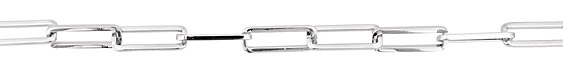 Silver (plated) Rectangle Chain