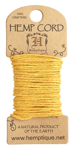 Gold Hemp Twine 20 lb, 20 ft