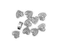 Pewter Nested Heart 6mm
