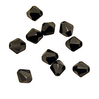 Onyx Faceted Bicone 6mm