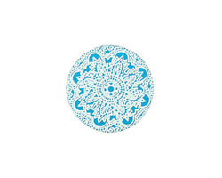 Lillypilly Turquoise Lace Anodized Aluminum Disc 19mm, 24 gauge