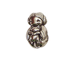 Green Girl Pewter Kokeshi Doll 22x14mm