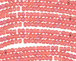 Czech Glass Fuschia Fire Polished Rondelle 2x3mm