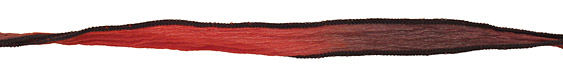 El Toro w/ Black Edges Hand Dyed 100% Silk Ribbon 1/2"