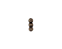 TierraCast Antique Brass (plated) Beaded Seed Bead 3-Hole Bar 3x10mm