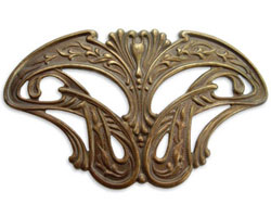 Vintaj Natural Brass Damsel Wings Pendant 88x53mm