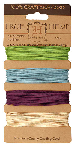 Spring Bloom #1 Hemp Twine 10 lb, 42 ft x 4 colors