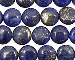 Blue Pyrite Quartz Puff Coin 12mm