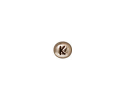TierraCast Antique Rhodium (plated) Alphabet Bead "K" 7x6mm