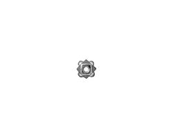 TierraCast Rhodium (plated) Faceted Cube 4x5mm