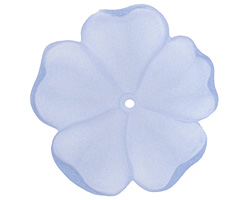 Matte Sapphire Lucite 5 Petal Flower 10x36mm